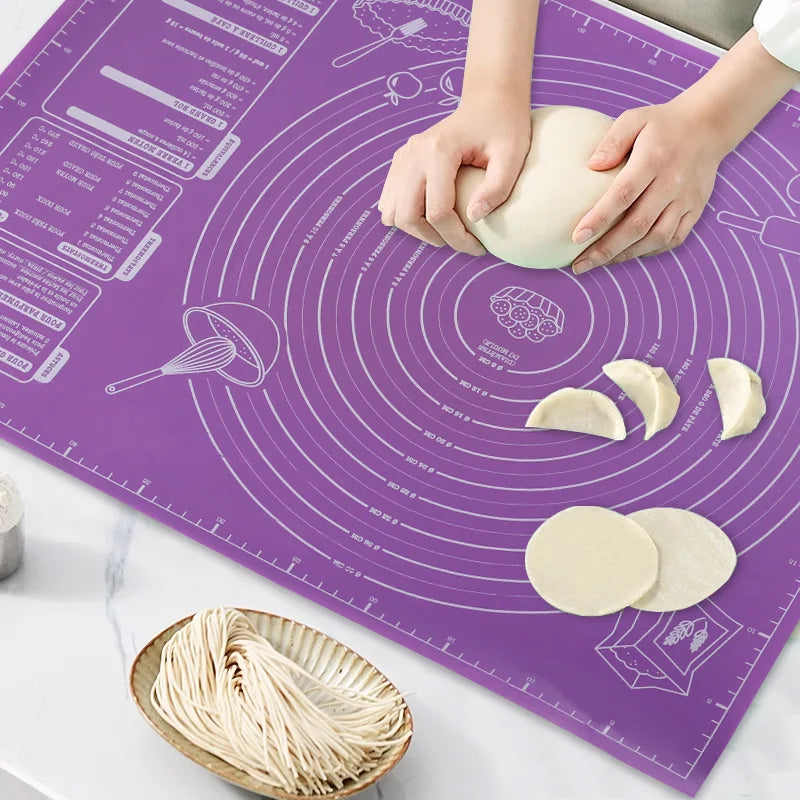 60 x 40 cm  Silicone Pad Baking Mat Sheet Kneading Dough Mat For Kitchen Rolling Dough Pizza Large Dough Non-Stick Maker Holder