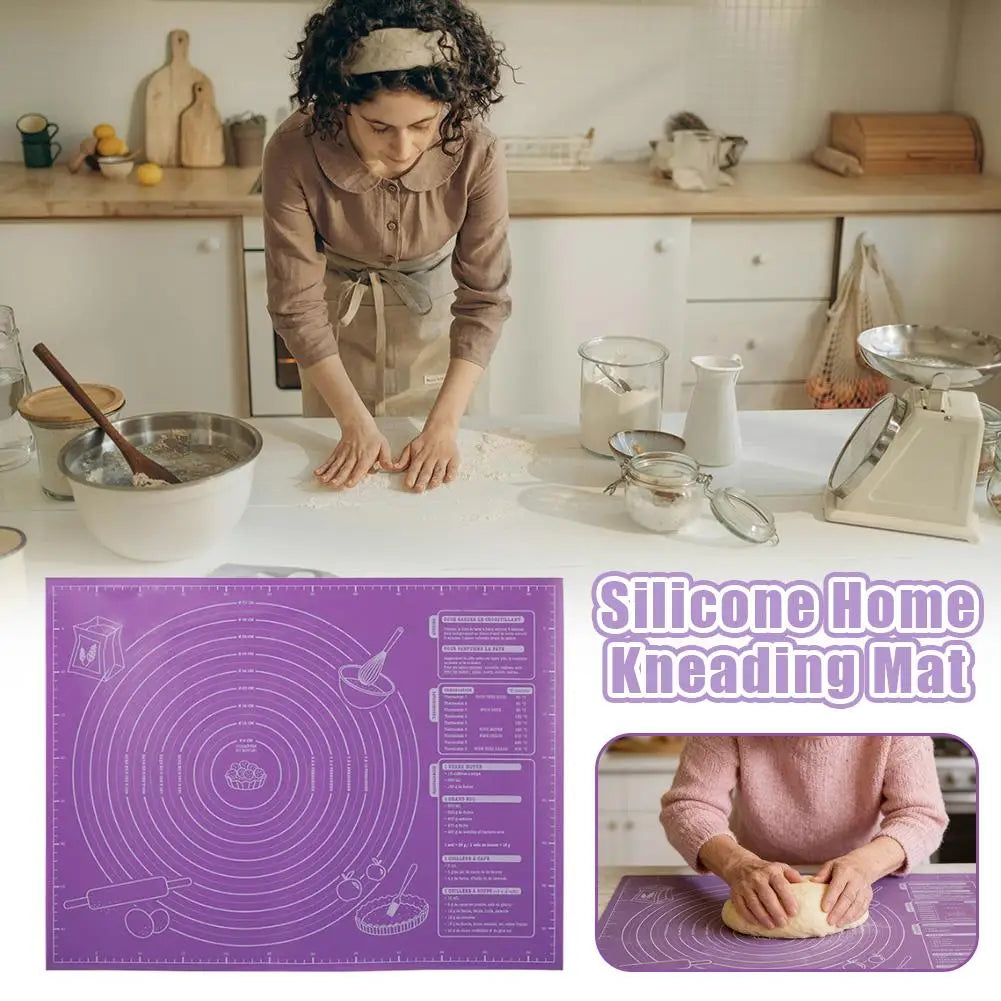 60 x 40 cm  Silicone Pad Baking Mat Sheet Kneading Dough Mat For Kitchen Rolling Dough Pizza Large Dough Non-Stick Maker Holder